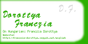 dorottya franczia business card